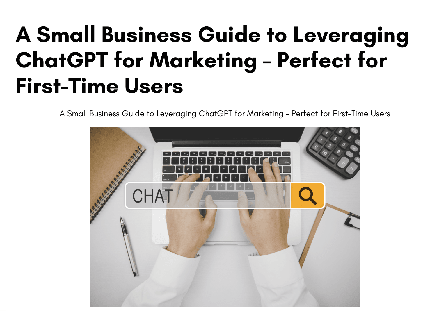 How small Businesses can use ChatGPT How small Businesses can use ChatGPT